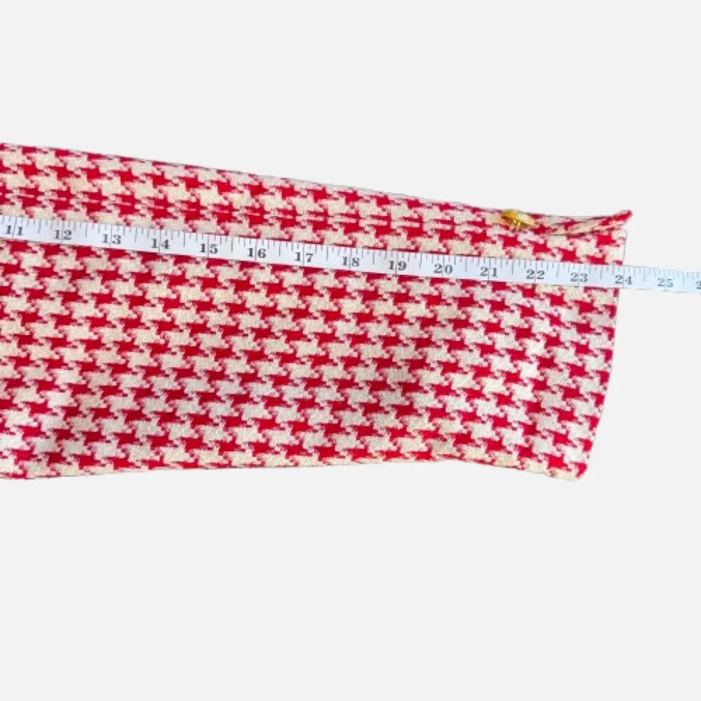 Vintage Christian Dior Houndstooth Christmas Dinner Gala Skirt Suit (Size 12) - Picture 9 of 16